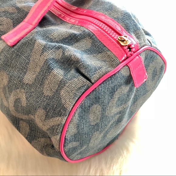RARE Victoria’s Secret Canvas Denim Duffle Bag - Picture 3 of 8